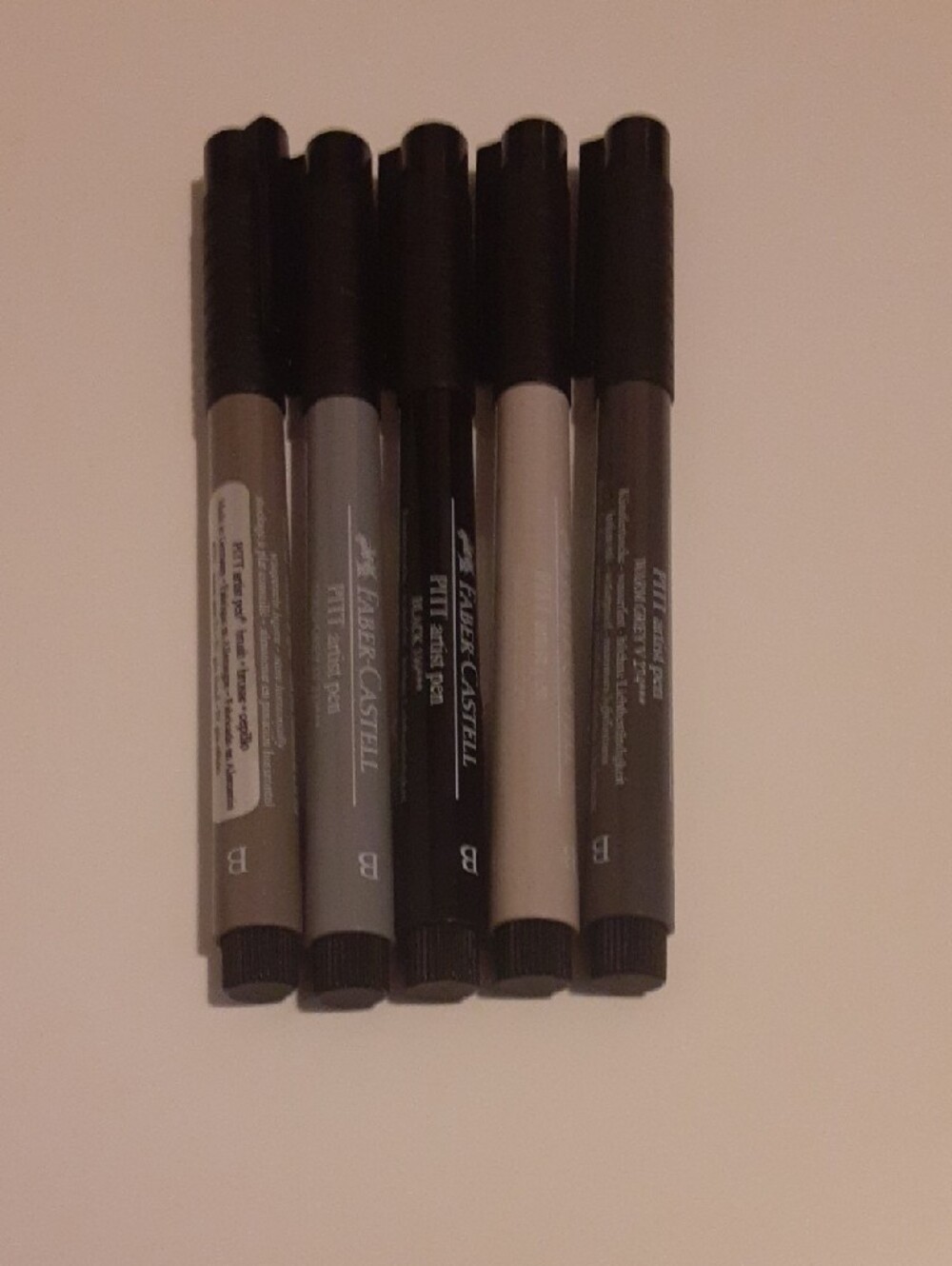 Faber-Castell Grey and Black Fineliner Pen Set - Set of 5